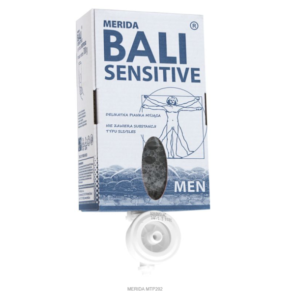 MERIDA BALI SENSITIVE MAN  Mydło w pianie o zapachu męskich perfum wklad 0,7 l